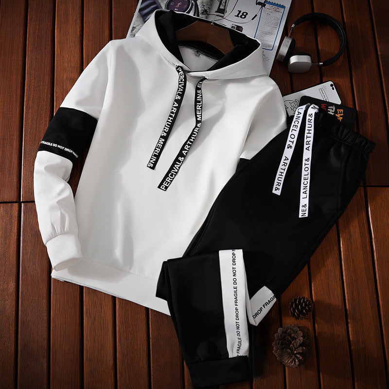 Men's Hooded Casual Trousers Sweater Suit